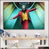 Pintura suprimentos Joaquin Phoenix Imprime o Joker Movie DC Art Art Canvas Oil Pintura de parede de parede para sala de estar Home d￩co dhz37