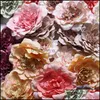 Decorative Flowers Wreaths 10Cm Simation Poney Mticolor Artificial Peony Flower Head For Wedding Party Decoration Diy Decorative W Dhsun