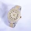 Kvinna klockor Diamond Watchs Movement Automatic Silver Movement Watch Swiss rostfritt stål Sapphire Waterproof Luminous Couples Style Classic Wristwatch