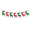 Kerstdecoraties voelden elanden hanglagers vlaggen Santa Claus Home Decor Hangende slingers Banner Xmas Party Bunting