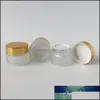 Packing Bottles 15Ml Small Frost Packaging Glass Cream Jar Bottle With Gold Black Lids White Seal Drop Delivery Office School Busine Dhnvt