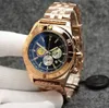 Orologio al quarzo di lusso Cronografo da uomo Patrouille Air Gold Acciaio inossidabile Navitimer Two Tone White Dial 50TH ANNIVERSARY Orologi da polso Regalo di Natale Fret gratuit