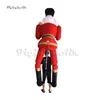 Outdoor Christmas Parade Costume Walking Inflatable Nutcracker Soldier Puppet Blow Up Cartoon Figure Suit For Event