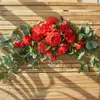 Christmas Decorations Artificial Wreath Door Threshold Flowers DIY Wedding Home Living Room Party Pendant Wall Decor Garland Gift Rose Peony 221109