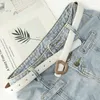 B￤lten oregelbunden geometrisk guldmetallsp￤nne Kvinnor Lady Korean All-Match Pu Leather Midjan Jeans Pants Decor Rems