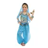 Sahne Giyim Çocuklar Belly Bollywood Dans Kostümleri Set Oriental Mısır Performansı
