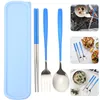 Flatware sets 1 set camping serviesgerei Dishware draagbare keuken roestvrijstalen bestek