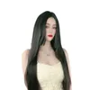 Hair Lace Wigs peruca feminina Rapunzel Cabeça natural Conjunto de cabeça de alta temperatura Tela de seda vermelha Longa Longa reta de cabelo dividido