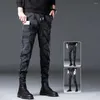 Pantaloni da uomo Pantaloni da uomo Coulisse Super Soft Streetwear Vita media Tasche multiple Pantaloni sportivi da lavoro