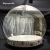 Outdoor Kerstversiering Opblaasbare Sneeuwbol Photo Booth Menselijke Grootte Aangepaste Achtergrond Kerst Yard Clear Bubble Dome