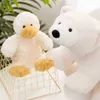 2650см вьющиеся утиные плюшевые животные белые медведь плюшевые игрушки мультфильм милые фаршированные детские игрушки для Ldren Рождественский день рождения J220729