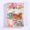 10Sets/Lot Memo Pads Materiaal Paper De windspreiding Bloembrief Junk Journal Scrapbooking Cards Retro Achtergrond