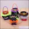 Other Festive Party Supplies Kids Halloween Candy Bags Gold Veet Pumpkin Bag Witches Bucket Gift Storage Decorations Drop Delivery Dhi3B