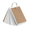 Mini Note Pad Kraft Paper Binder Ring Easy Flip Flash Cards Study Memo Pads Diy Stationery Drop