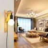 Wall Lamps Simple Bedroom Bedside Wooden LED Lamp Nordic Corridor Stairs Lights Home Decoration Lighting