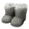 Botas de neve Novo inverno quente mantendo personalidade moda y2k lã de lã de meio de manuse non slip boots longos sapatos femininos 221109