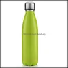 Water Bottles 500Ml Cola Shaped Bottle Insated Double Wall Vacuum Highluminance Water Creative Thermos Coke Cups Drop Delivery Home Dhecd