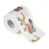 Julekorationer 1 st jultomten Toalettpapper Xmas Printed Tissue Roll Year Gifts Presents Decoration For Home