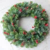 Decorative Flowers Wreaths Christmas for Front Door Home Farmhouse Year Festival Celebration Thanksgiving Natal Navided 221109