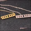 Colar de colar de pendente Colar de gargantilha Sun Moon Fase Fase Lunar Eclipse Colares para mulheres J￳ias vintage Declara￧￣o collier Drop del Dhdtd