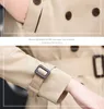 معاطف الخندق للسيدات Winter Warm Women Coat Vintage Casual Windbreaker Ladies Loosetrench مع حزام مزدوج السترة الطويلة خارج الملابس