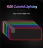 Large RGB Gaming Mouse Pad with 14 Lighting Modes 2 Brightness Anti-Slip Rubber Base Waterproof Computer Keyboard Mousepads