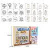 24 unids/set creativo DIY dibujos animados ventana pintura juguetes juegos de relleno de Color con ventosas pegatinas dibujo niños educación temprana artesanía