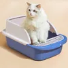 Outros suprimentos de gato, caixa de areia de gatinho destacável Bacia de petão de petão de petão de limpeza semi-fechada Anti Splash Sandbox Acessórios itens 221108
