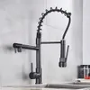 Kitchen Faucets Uythner Brass Faucet Vessel Sink Mixer Tap Spring Dual Swivel Spouts and Cold Water Taps Bathroom 221109