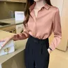 Women's Blouses Silk Women Shirt Long Sleeve Fashion Woman 2022 Satin Tops Female Shirts And Blouse Basic Ladies OL Work Formal Clothing