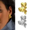 Brincos de tachas de ouro pepitas para mulheres, irregulares, robustos, divertidos, criativos, elegantes, 2023
