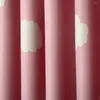 Perde Beyaz Bulut Perde Çocuklar İçin Yatak Odası Pembe ve Mavi Polyester Valances Gürültü azaltma Güzel Karartma Mutfak Penceresi
