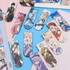 6pcs/set Kawaii Genshin Etki Manyetik Yer İşaretleri Raiden Shogun Kamisato Ayaka Chong Yun Kaedehara Kazuha Kitaplar Marker