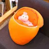 One Bag 8 Piece Carrot Plush Toy Simulation Snack Cushion Kawaii Sakura Rabbit Dinosaur Plush Creative Toy For Kids J220729