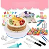 Baking Tools 220 Pcs/Set Cake Decorating DIY Bakery Kit Turntable Nozzle Set Pastry Tube Fondant Kitchen Dessert Supplies