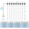 Рождественские украшения XFLAMPER светодиодные занавесные светильники с 8 режимами освещения Cooper Fairy Lights Home Patio Home Party 221109