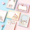 100pcs/bagかわいい甘い女の子シリーズスティッキーノートが簡単に持ち運びが簡単なメッセージタグメモパッド学校のオフィス用品