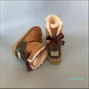 Designer-Stiefel, Schneestiefel, Damen-Plüschstiefel, klassische Schleife, warm halten, kurzer Winter, Leder, Schaffell, heißer Verkauf, Aus L, Schleife, kostenloser Versand