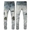 Heren Distressed Ripped Skinny Jeans Heren Jeans Slanke Moto Biker Causale Heren Denim Broek Hip Hop Heren Jeans