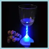 Kieliszki do wina światło LED UP Plastikowe KolorFous Luminous Cup płyn aktywowany migający oświetlenie kubki impreza KTV Bar HH2294 Drop de Dhbfo