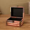 Pochettes à bijoux American Retro Box Storage Organizer Case Creative Vintage PU Leather Small Bed Decor Gift