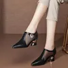 Отсуть обувь Cresfimix sapatos femininas fashion сладкая сетчатая сетка дышащая весенняя летняя квадратная каблука для женщин милые черные насосы A459