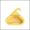 Colanders Strainers Kitchen Sink Strainer Leftover Drain Basket Soup Garbage Filter Mtifunctional Hanging Drainer Rack Fruit Veget Dhxti