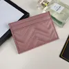 Luxur Designer Hig Quality Card Holder äkta läder Marmont Purse Fashion Woman Män ikoniska plånböcker Key Ring Credit Coin Mini Wallet Bag Charm Snake Canvas