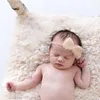 Decken Weiches Fell Stoff Born Pography Requisiten Nestdecke Baby Posing Shoot Po Prop Zubehör Korbfüller Hintergrundschicht