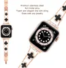 Para apple pulseiras de relógio de luxo metal diamante pulseiras 49mm 45mm 38mm 40mm 42mm 44mm feminino bling fino brilho iwatch série ultra5093755