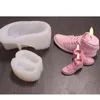 Herramientas artesanales, zapatos deportivos 3D, molde de silicona, molde de jabón, herramienta de fabricación de velas hecha a mano, moldes de modelo de zapato DIY, suministros para manualidades