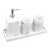 Banyo Aksesuar Set Banyo Aksesuarları Şişe Reçine Doldurulabilir Modern Kit Sayaç Ev Dairesi El Smooth Finish