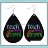 Dangle Lustre En Cuir Dangle Boucles D'oreilles Professeur De Mathématiques Crayon Goutte D'eau Boucle D'oreille Bijoux De Mode Graduation Saison Cadeaux En Gros Dh21H