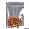 Förpackningsväskor Snack NUT PACKEL Väska KLAR ALUMINIUM FOIL Självförsegling Förpackning Mat detaljhandeln Återförslutbar bakning Förpackning Pouch Drop Delivery Dhynw